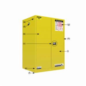 Daihan  Safety Cabinets for Flammable Liquid, 2 Door, Manual, 2 Shelves, 340Lit. HW.ZYC0090