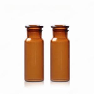 LabPRO QuickFit Amber Glass Snap Vial 2ml, Flat Base, 11mm Snap Vial Wide Opening With Label, 5000pcs/ctn LPQV5159