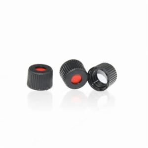 LabPRO QuickFit 10-425 Open Top Screw Cap, Black, Red PTFE/White Silicon Septa, 5000pcs/ctn LPQV5169