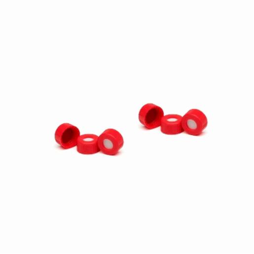 Agilent Screw caps, red, 100/PK 5182-0722