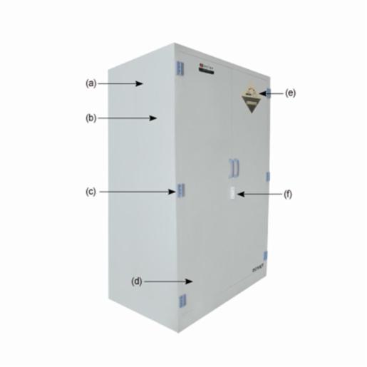 Daihan  PP Safety Cabinet for Acid & Corrosive Storage, 2 Door, Manual, 2 Shelves, 170Lit. HW.ZYP0045