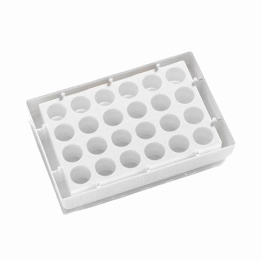 Porvair Sciences 24 Well White glass bottom assay plate With Lid  Sterile 324052