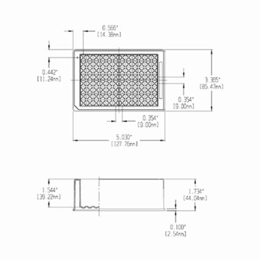 Porvair Sciences 170 ml  Reservoir plate: 2 column V bottom 391002